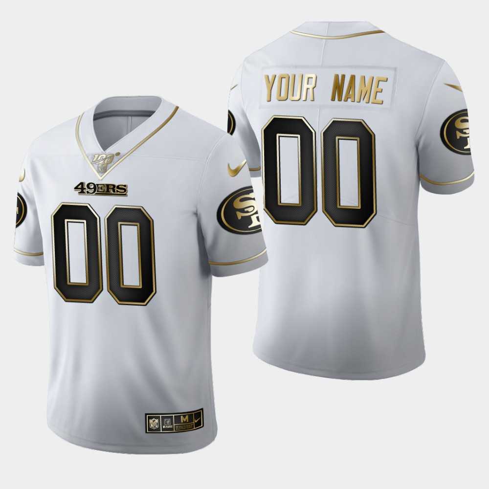 Nike 49ers Customized White 100th Season Vapor Untouchable Limited Jersey,We sell and wholesale Nike 49ers Customized White 100th Season Vapor Untouchable Limited Jersey on line form chian!